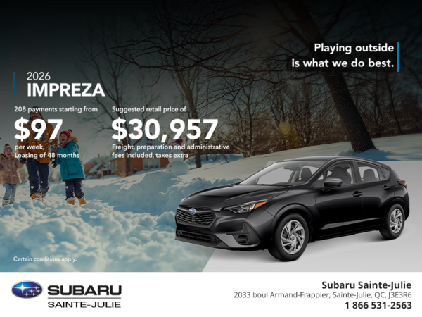 Get the 2026 Impreza!