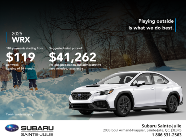 Get the 2026 WRX today!