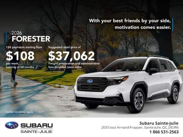 Get the 2026 Forester!