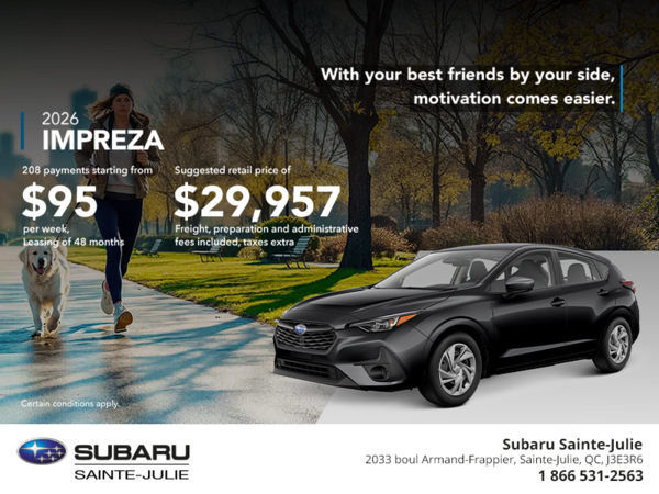 Get the 2026 Impreza!