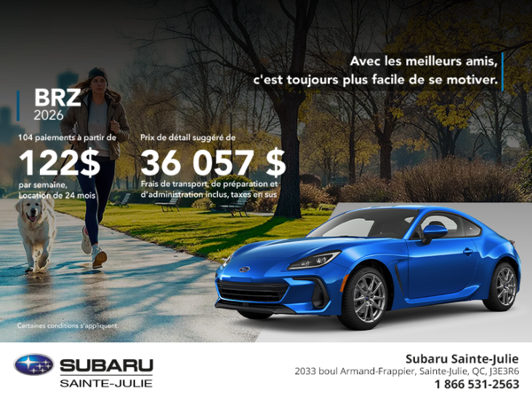 Procurez-vous la BRZ 2026!