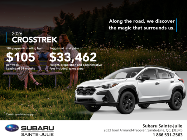 Get the 2026 Crosstrek today!