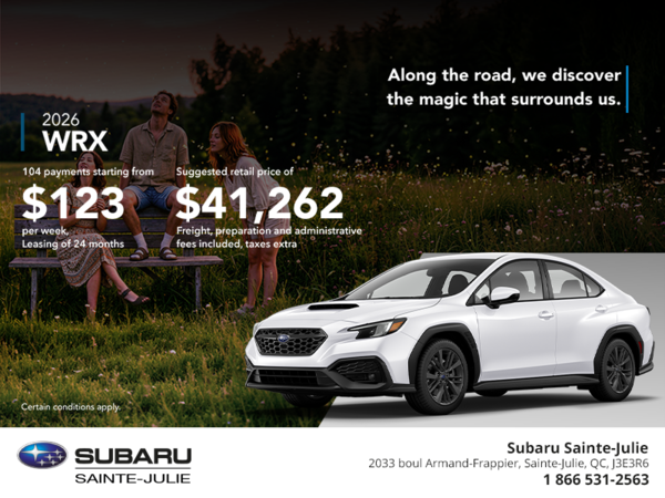 Get the 2026 WRX today!