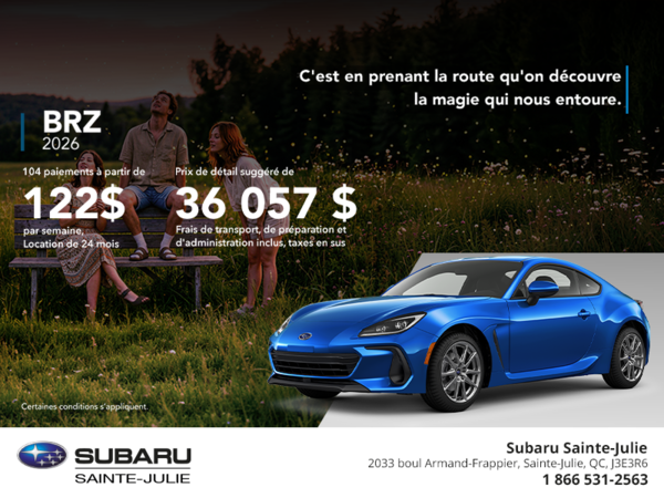 Procurez-vous la BRZ 2026!