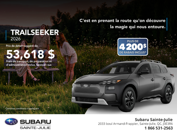 Procurez-vous le Trailseeker 2026!