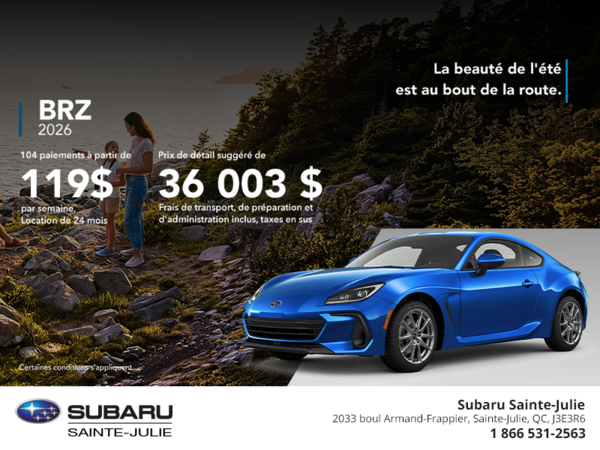 Procurez-vous la BRZ 2026!