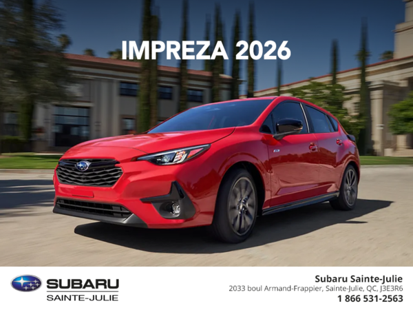 Procurez-vous la Impreza 2026!