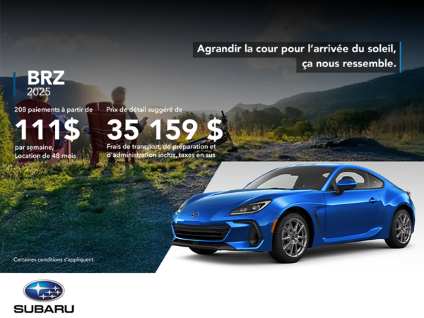 Procurez-vous la BRZ 2025!