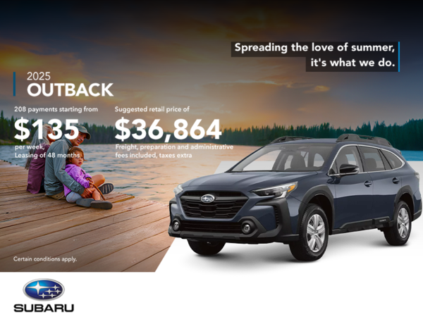Get the 2025 Outback today!
