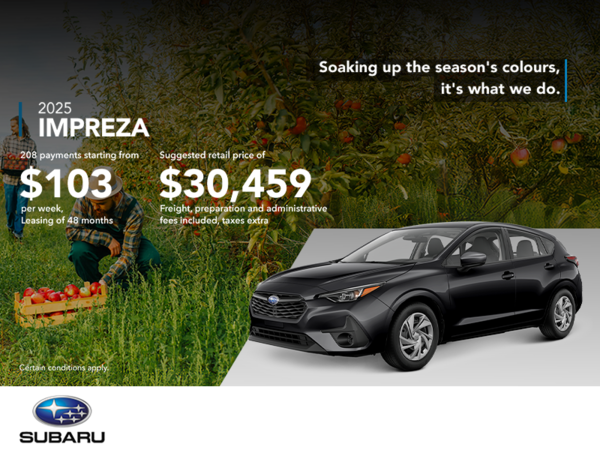 Get the 2025 Impreza!