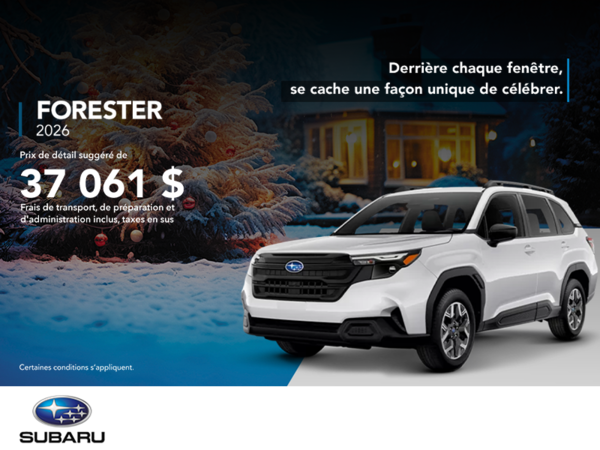 Procurez-vous le Forester 2026!