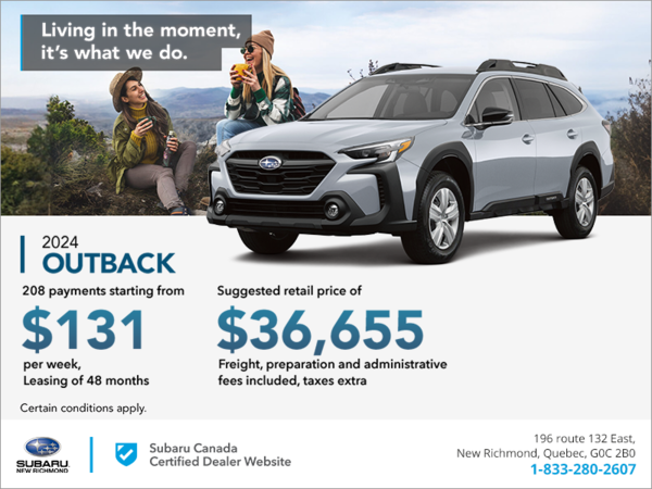 Get the 2024 Outback today!