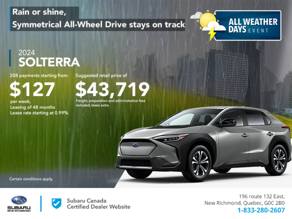 Get the 2024 Solterra today!