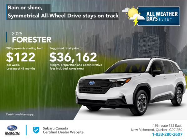 Get the 2025 Forester!