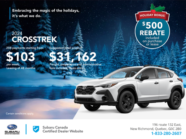 Get the 2024 Crosstrek today!