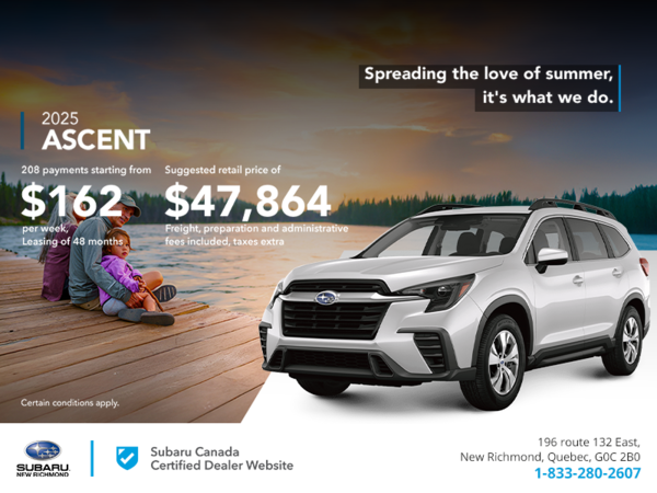 Get the 2025 Ascent today!