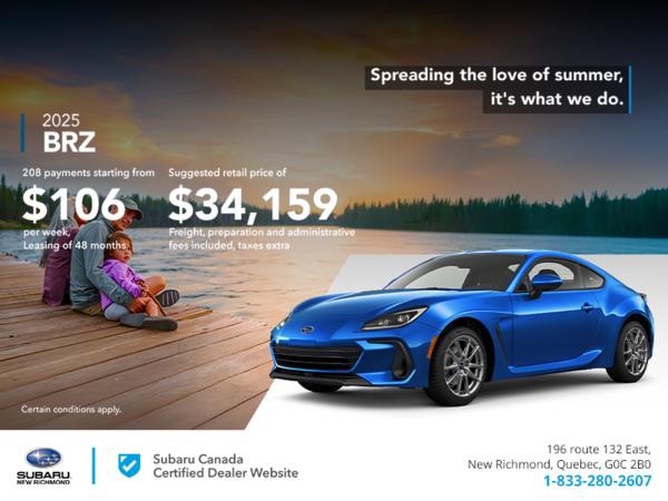 Get the 2025 BRZ today!