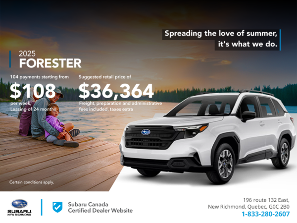Get the 2025 Forester!