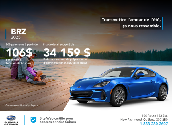 Procurez-vous la BRZ 2025!