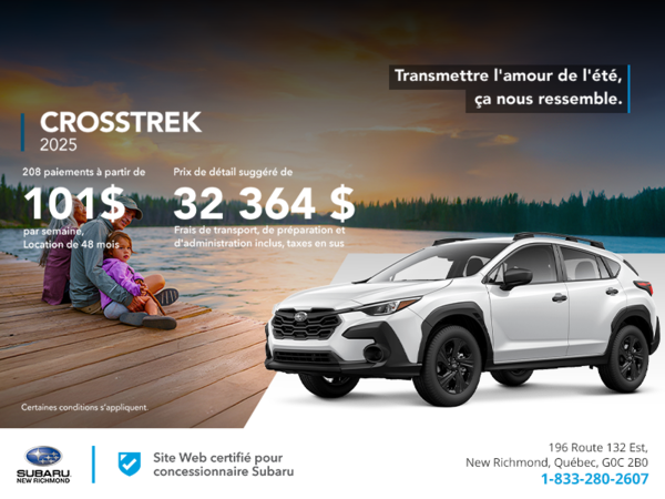 Procurez-vous le Crosstrek 2025!