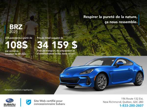 Procurez-vous la BRZ 2025!