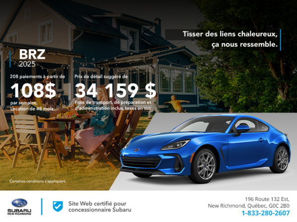 Procurez-vous la BRZ 2025!