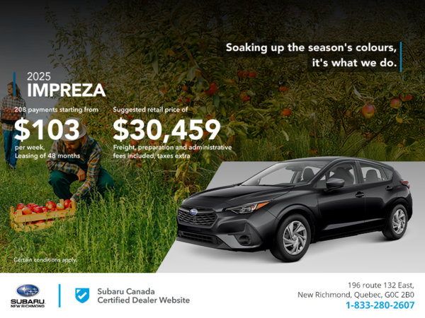 Get the 2025 Impreza!