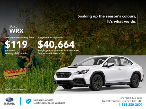 Get the 2025 WRX today!