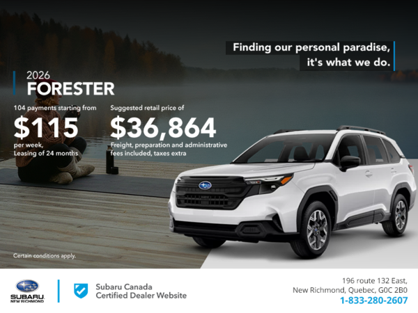 Get the 2026 Forester!