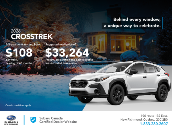 Get the 2026 Crosstrek today!