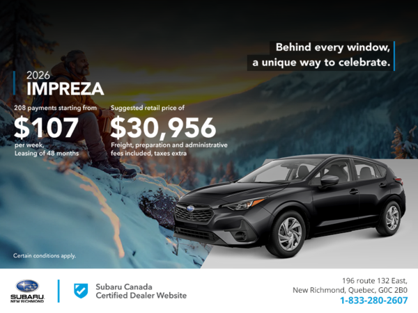 Get the 2026 Impreza!