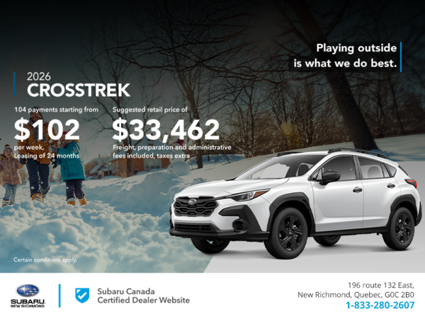 Get the 2026 Crosstrek today!
