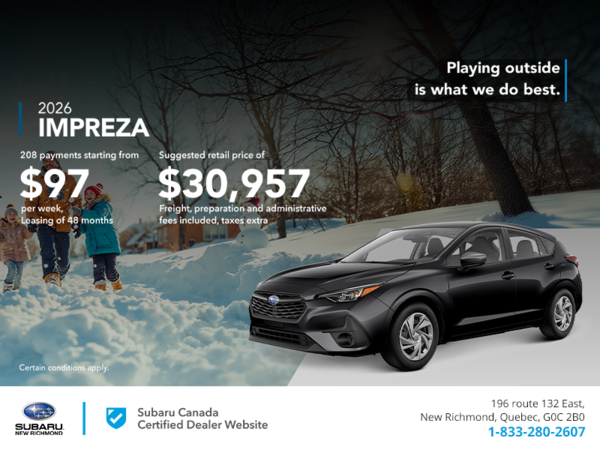 Get the 2026 Impreza!