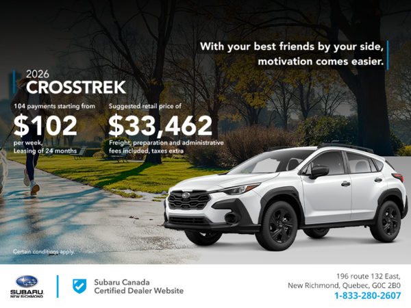 Get the 2026 Crosstrek today!