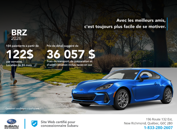 Procurez-vous la BRZ 2026!