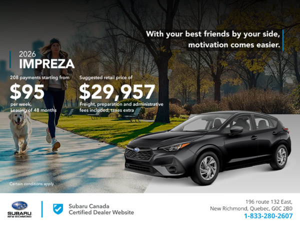 Get the 2026 Impreza!