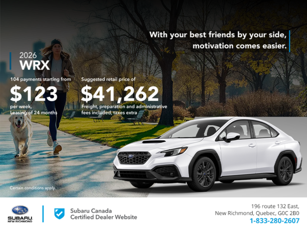 Get the 2026 WRX today!