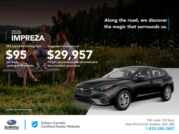 Get the 2026 Impreza!
