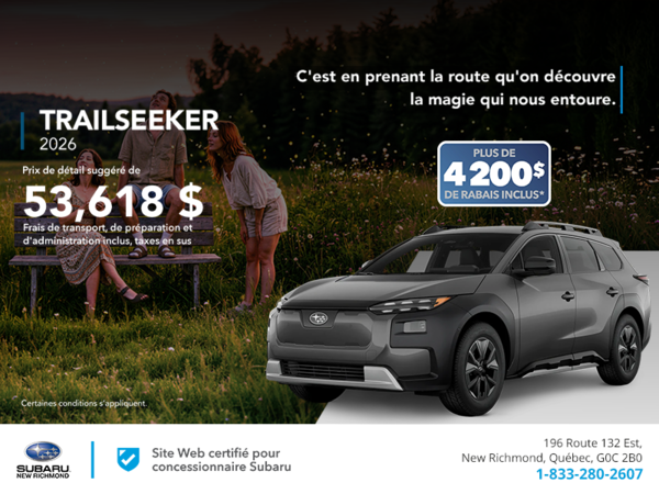 Procurez-vous le Trailseeker 2026!