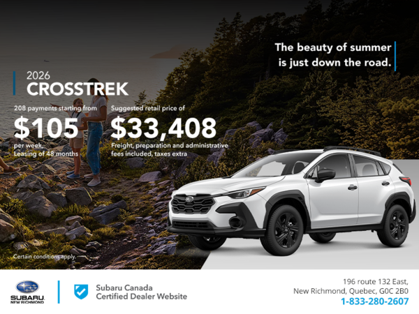 Get the 2026 Crosstrek today!