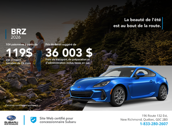 Procurez-vous la BRZ 2026!
