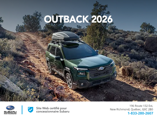 Procurez-vous le Outback 2026!