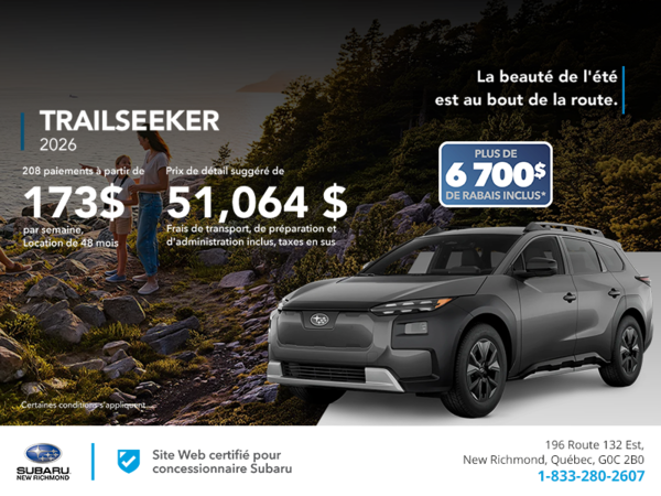 Procurez-vous le Trailseeker 2026!