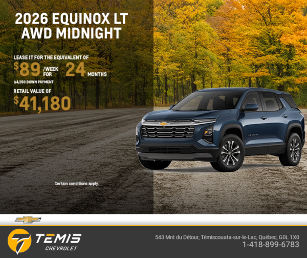 Get the 2026 Chevrolet Equinox LT AWD