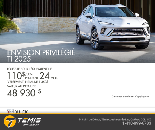 Procurez-vous la Buick Envision Privilégié TI 2025
