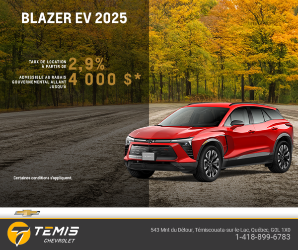 Procurez-vous le Chevrolet Blazer EV 2025