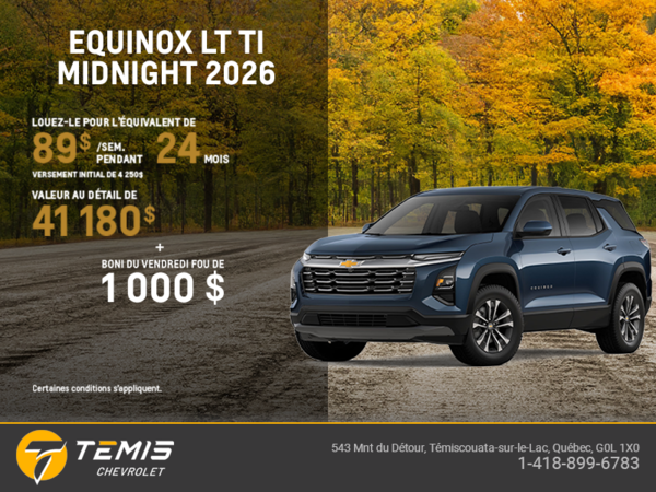 Procurez-vous le Chevrolet Equinox LT TI 2026