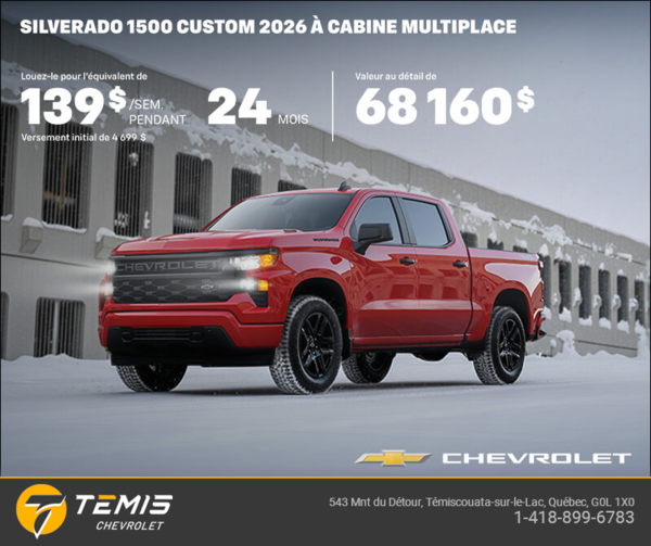 Procurez-vous le Chevrolet Silverado 1500 2026