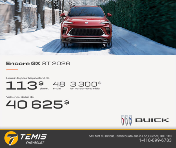 Procurez-vous le Buick Encore GX 2026