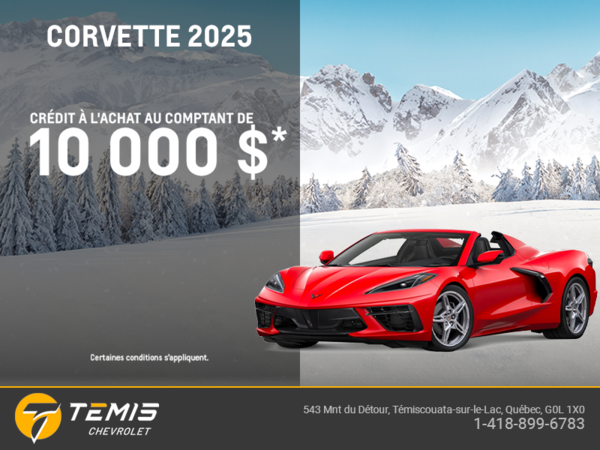 Procurez-vous le Chevrolet Corvette 2025